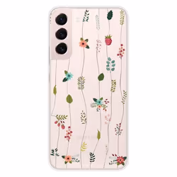 Coque en silicone - Compatible Samsung Galaxy S22 Plus - design montee de fleurs