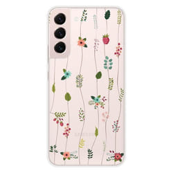 Coque en silicone - Compatible Samsung Galaxy S22 Plus - design montee de fleurs