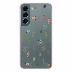 Coque en silicone - Compatible Samsung Galaxy S22 - design montee de fleurs