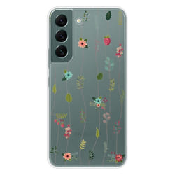 Coque en silicone - Compatible Samsung Galaxy S22 - design montee de fleurs