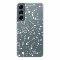 Coque en silicone - Compatible Samsung Galaxy S22 - design lignes etoilees