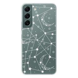 Coque en silicone - Compatible Samsung Galaxy S22 - design lignes etoilees