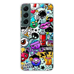 Coque en silicone - Compatible Samsung Galaxy S22 - design graffiti 2