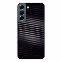 Coque en silicone - Compatible Samsung Galaxy S22 - design dark metal