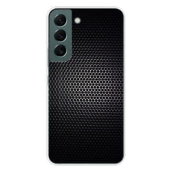 Coque en silicone - Compatible Samsung Galaxy S22 - design dark metal