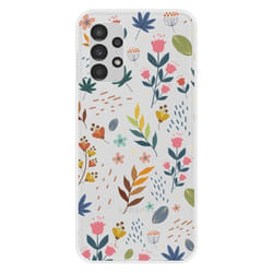 Coque en silicone - Compatible Samsung Galaxy A13 4G - design fleurs colorees