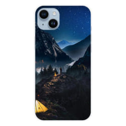 Coque en silicone - Compatible Apple iPhone 14 Plus - design seul en montagne
