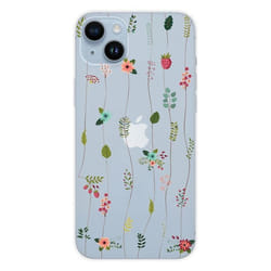 Coque en silicone - Compatible Apple iPhone 14 Plus - design montee de fleurs