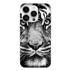 Coque en silicone - Compatible Apple iPhone 14 Pro - design tigre blanc et noir