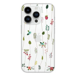 Coque en silicone - Compatible Apple iPhone 14 Pro - design montee de fleurs