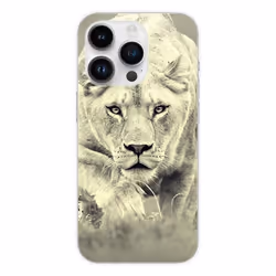Coque en silicone - Compatible Apple iPhone 14 Pro - design lionne