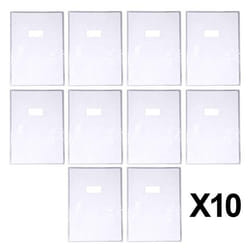 Lot de 10 protège-cahiers - A4 - 21x297cm - Épaisseur 12/100ème - Incolore - Avec porte étiquette