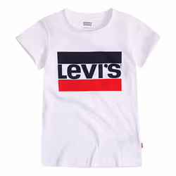Tee shirt Levis Fille blanc nouveau logo