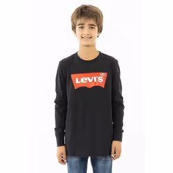 Tee Shirt Manches Longues - Levis - NP10117 Batwing 023 - Noir - Garçon - Regular