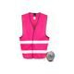 Gilet réfléchissant - METEOR - Fille - Gris - Rose - Enfant