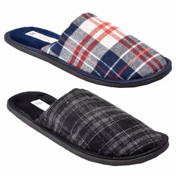 Chaussons Homme CXL By LACROIX - Lot de 2 Paires - Marine/Noir - Semelle Souple et Eponge Confort