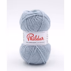 Phildar - Pelote de Laine PHIL SUPER BABY de 25g - Laine à Tricoter - 70% ACRYLIQUE30% LAINE - Aiguille n°3 - Couleur AZUR