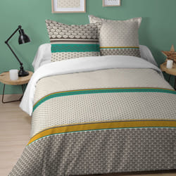 Housse de couette et taie d'oreiller 100% coton Loxa - PD10584-240