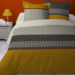 Housse de couette et taie d'oreiller 100% Coton 57 fils Kinshasa - PD10740-240