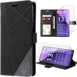 Coque - Xiaomi - Redmi Note 13 Pro+ 5G - Effet Cuir Rétro - 2 Verres Trempés - Protection Chocs