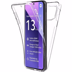 Coque pour Xiaomi Redmi Note 13 Pro+ 5G - Xiaomi - Protection 360 Antichoc - Silicone + PC - Transparent