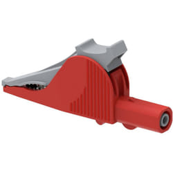 Electro Pjp - 5066-IEC-CD1-R Pince crocodile enfichable 4 mm cat iii 1000 v, cat iv 600 v rouge