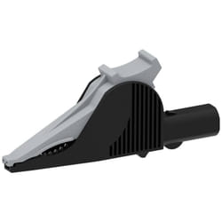 Electro Pjp - 5066-IEC-CD1-N Pince crocodile enfichable 4 mm cat iii 1000 v, cat iv 600 v noir