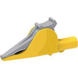 Electro Pjp - 5066-IEC-CD1-J Pince crocodile enfichable 4 mm cat iii 1000 v, cat iv 600 v jaune