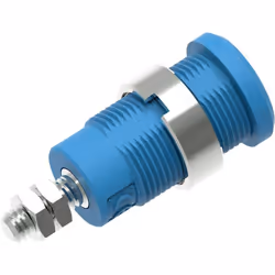 enquête 36 A bleu traits Ø 4 mm banana connexionFixation du panneau : rainure circulaire Ø 14,5 mmM4 Threaded stud with two h ...