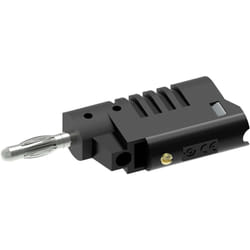 1080-CD1-N Fiche banane mâle, droit ø de la broche: 4 mm noir 1 pc(s) D390422 - Electro Pjp