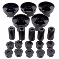 Bouton universel noir multi-axes par 5 - cuisiniere