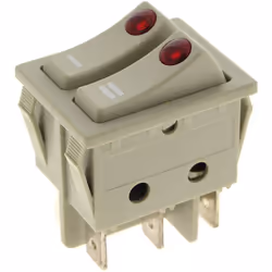 Interrupteur 6 cosses double a voyants : Interrupteurs et switch pour Radiateur Delonghi compatible avec appareils 061521, 08 ...