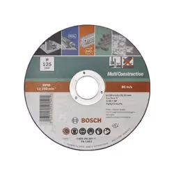 Disque a tronçonner d=125 : Lames et couteaux pour Meuleuse Bosch, A.e.g, Dexter power, Ryobi, Stanley compatible avec appare ...
