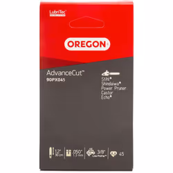 Chaine Oregon 45 maillons 3/8" 90PX045E : Chaines et guides chaine pour Tronconneuse Ryobi compatible avec appareils Rcs36 51 ...