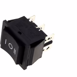 Interrupteur 6 cosses blanc 3 positions : Interrupteurs et switch pour Hotte De dietrich compatible avec appareils Hb2624f11, ...