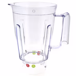 Bol mixer plastique ms-650006 : Bols pour Blender, Mixer, Robot Moulinex compatible avec appareils Bl3001ac/870, Lm300141/870 ...