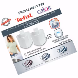 Cartouches anticalcaire (lot de 2) pour centrale vapeur CALOR - Conçues pour les générateurs vapeur Liberty. - Entretien ultr ...