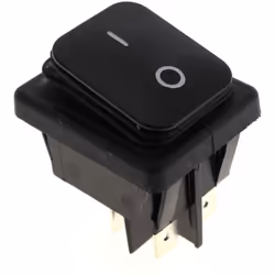 Interrupteur 4 cosses noir marche-arret : Interrupteurs et switch pour Aspirateur Stihl compatible avec appareils Se61