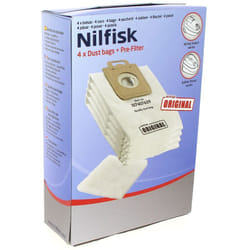 Sacs aspirateur par 4 origine + filtre - aspirateur Nilfisk