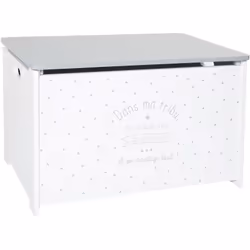 Coffre à jouets en bois gris, ce coffre à jouets pour enfants créera une ambiance ludique et amusante dans sa chambre. Couleu ...