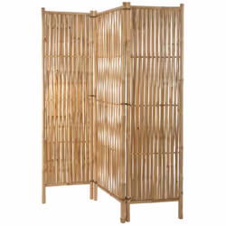 Ce paravent en bambou apportera à votre pièce un style bohème et chic. Couleur: Beige Moyen. Dimensions: Ouvert : L. 135 x l. ...