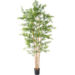 Pegane - Plante artificielle haute gamme Spécial extérieur en Bambou artificiel, couleur verte - Dim : 240 x 110 cm