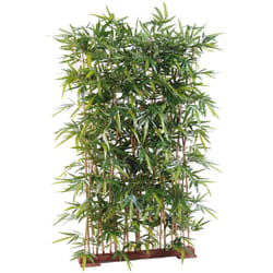 Plante artificielle haute gamme Spécial extérieur/ Haie artificielle Bambou, coloris vert - Dim : 150 x 50 x 130 cm