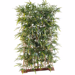 BAMBOU NEW HAIE 185 UV Artificiel, avec un socle de 95cm de long par 18cm large. Garantie UV 2000heures, variation de couleur ...