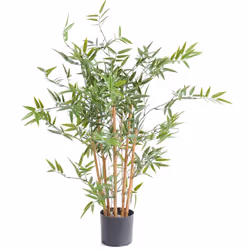 BAMBOU JAPANESE PLAST UV RESISTANT Artificiel, plante artificielle comprenant 7 cannes de couleur naturelle. Les feuilles son ...