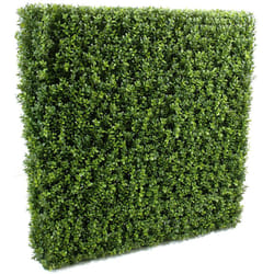 Plante artificielle haute gamme Spécial extérieur/Buis artificiel Haie de structure en métal coloris vert - Dim : 100 x 25 x 100 cm