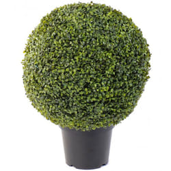 Plante artificielle haute gamme Spécial extérieur / Buis boule artificiel - Dim : H.67 x D.50 cm Pegane