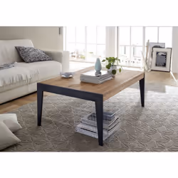 Aménagez votre intérieur grâce à cette table basse aussi chic que pratique. table basse rectangulaire en chêne massif avec pi ...