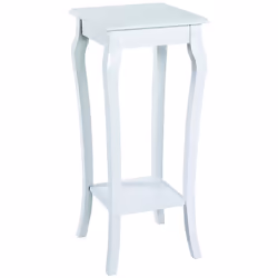 Console en bois massif laqué blanc, plateau en MDF laqué blanc , elle sera parfaite dans une entrée ou un salon pour mettre e ...