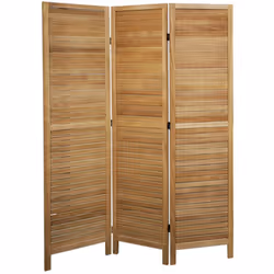Description générale Paravent persienne de 3 pans en bois au design bohème et chic, parfait pour un intérieur moderne. Spécif ...